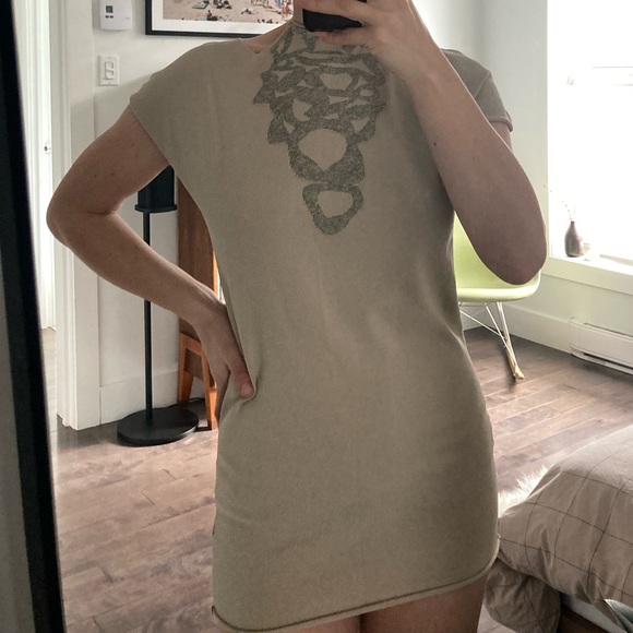 SARAH PACINI metallic choker minidress / tunic one size - Picture 1 of 12
